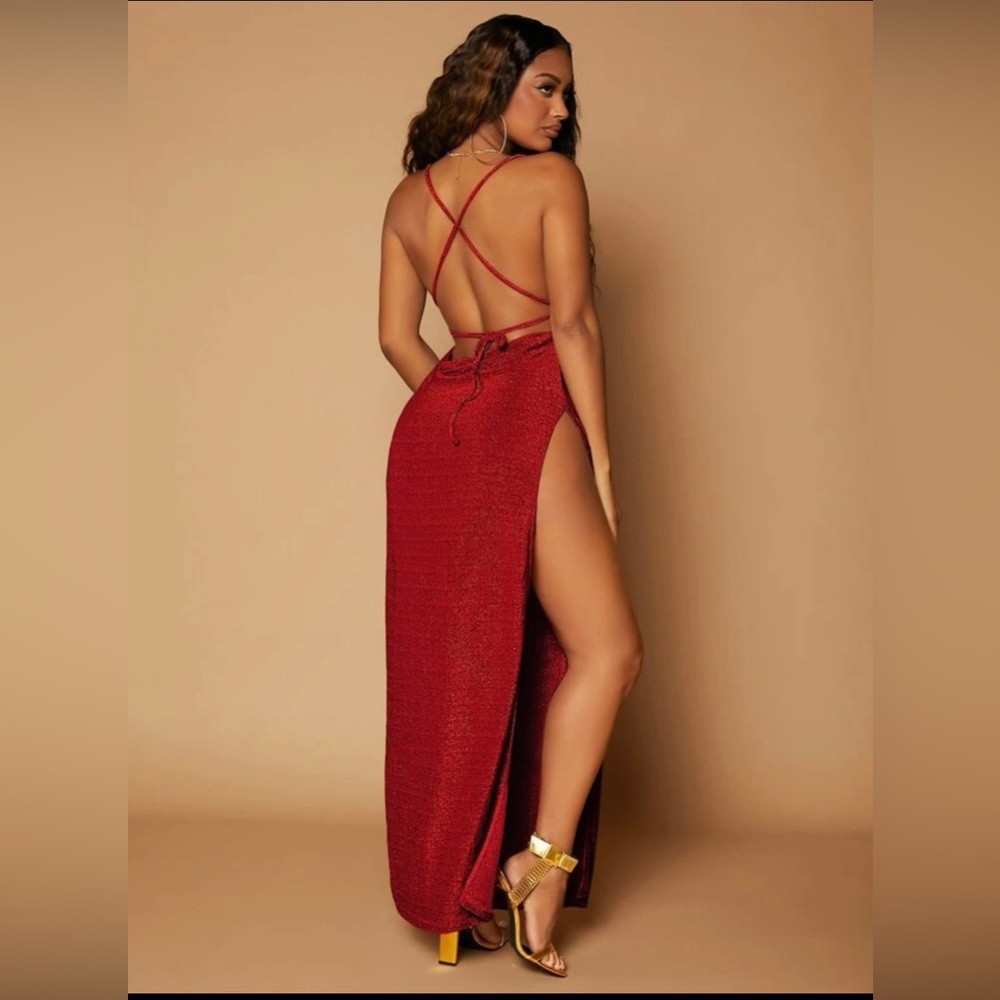 SHEIN high slits glitter maxi dress - Picture 5 of 12